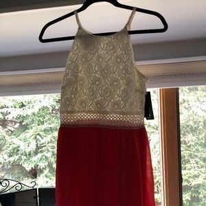 Coral and lace BCX dress